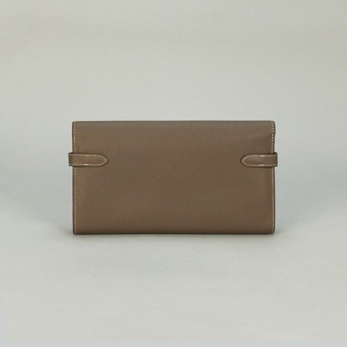 エルメス HERMES ケリーウォレット ケリーウォレットロング 財布 長財布 ロングウォレット エプソン エトゥープ グレージュ シルバー金具 ヴォーエプソン