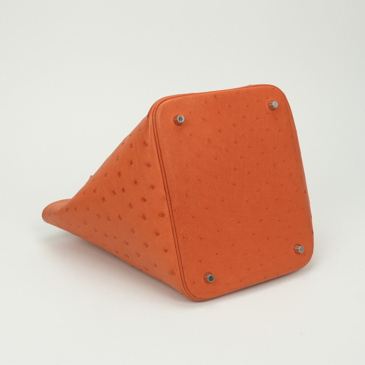 エルメス HERMES ピコタンロックMM ピコタンロック MM ピコタンロック22 バッグ トートバッグ オーストリッチ タンジェリン　Tangerine オレンジ Orange シルバー金具 ハンドバッグ