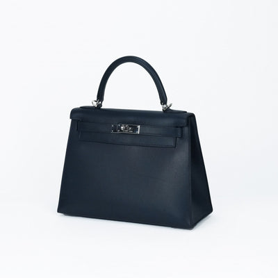 エルメス HERMES ケリー28 ケリー 28 バッグ トートバッグ ショルダーバッグ リセ ブルーインディゴ ブルー 青 紺 シルバー金具