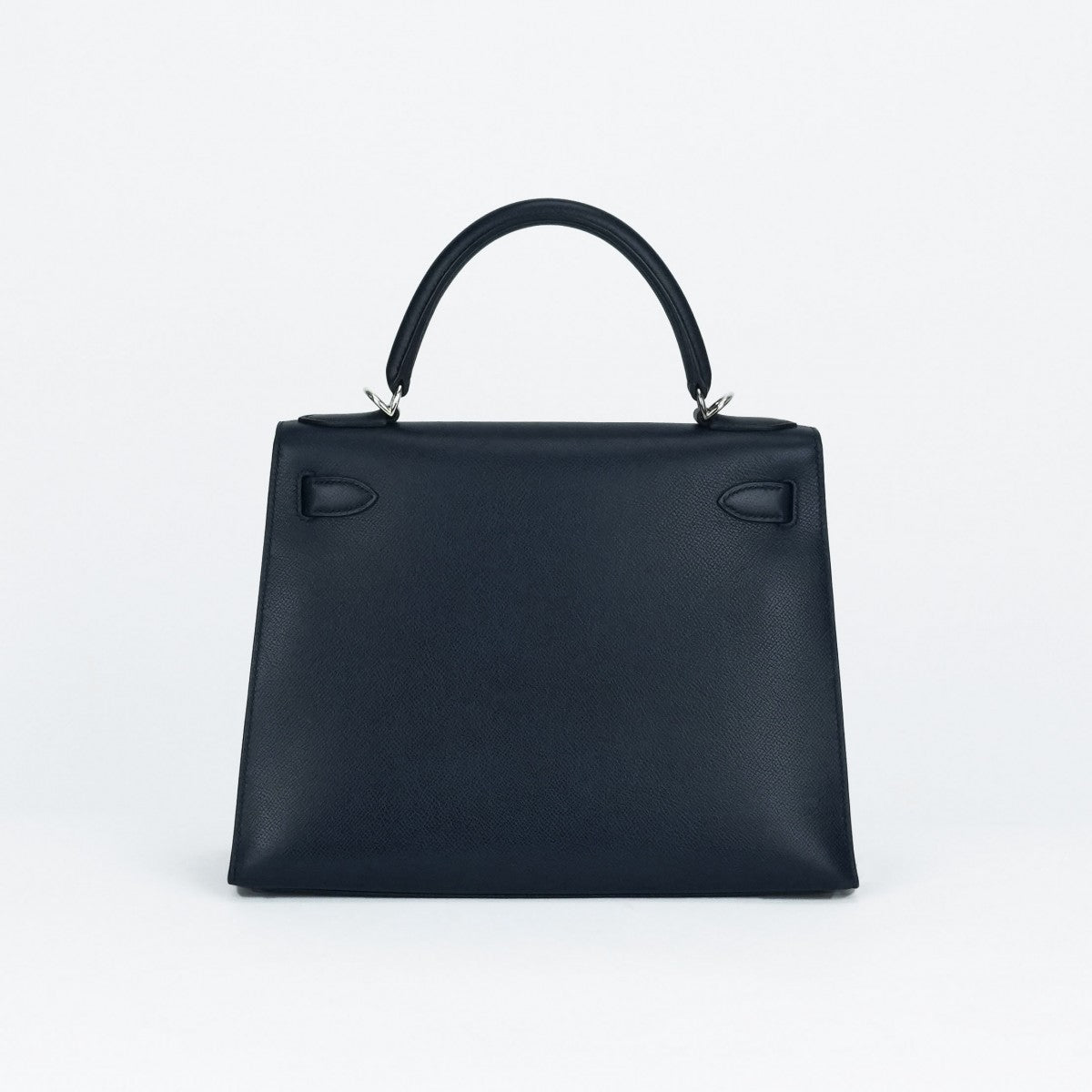 HERMES 爱马仕 Kelly 28 Kelly 28 袋，手提袋，肩膀袋，Lise，蓝色靛蓝，蓝色，海军，银色配件