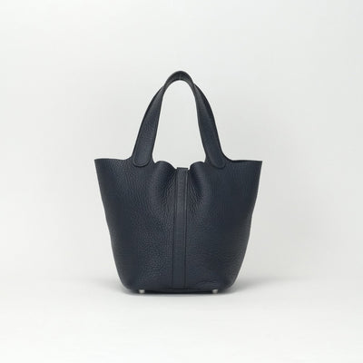 エルメス HERMES ピコタンロックPM ピコタンPM ピコタンロック18 バッグ トートバッグ トリヨンクレマンス ブルーオブスキュール ダークブルー 青 シルバー金具 ハンドバッグ