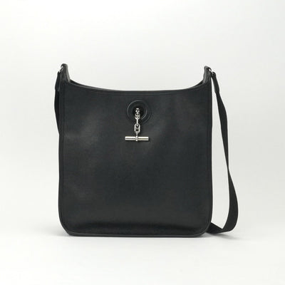エルメス HERMES ヴェスパPM ヴェスパ PM バッグ ショルダーバッグ エプソン ノワール ブラック 黒 シルバー金具 ヴォーエプソン