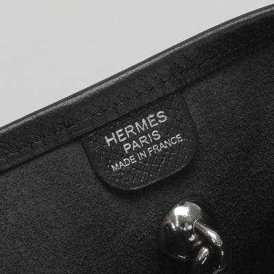 エルメス HERMES ヴェスパPM ヴェスパ PM バッグ ショルダーバッグ エプソン ノワール ブラック 黒 シルバー金具 ヴォーエプソン