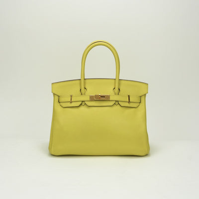 HERMES HERMES Birkin 30 Birkin 30 Bag Tote Bag Epson Souffle SOUFRE Yellow Gold Hardware Handbag Vo Epson