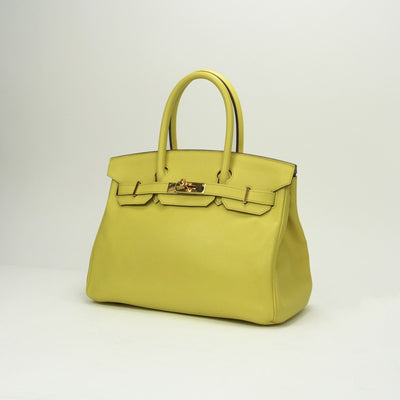 HERMES HERMES Birkin 30 Birkin 30 Bag Tote Bag Epson Souffle SOUFRE Yellow Gold Hardware Handbag Vo Epson