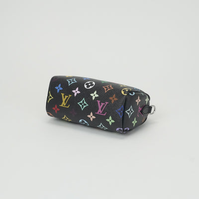 ルイヴィトン LOUIS VUITTON ナノ スピーディ バッグ トートバッグ ショルダーバッグ モノグラム キャンバス ノワール ブラック 黒 シルバー金具 LV×TM