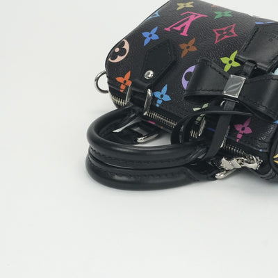 ルイヴィトン LOUIS VUITTON ナノ スピーディ バッグ トートバッグ ショルダーバッグ モノグラム キャンバス ノワール ブラック 黒 シルバー金具 LV×TM