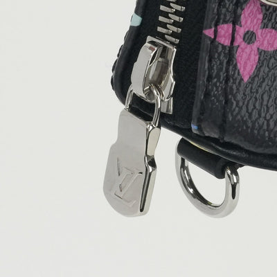 ルイヴィトン LOUIS VUITTON ナノ スピーディ バッグ トートバッグ ショルダーバッグ モノグラム キャンバス ノワール ブラック 黒 シルバー金具 LV×TM