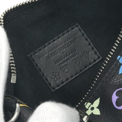 ルイヴィトン LOUIS VUITTON ナノ スピーディ バッグ トートバッグ ショルダーバッグ モノグラム キャンバス ノワール ブラック 黒 シルバー金具 LV×TM