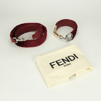 FENDI 芬迪包，手提袋，肩膀袋，卡奈耶夫，红色，银色硬件