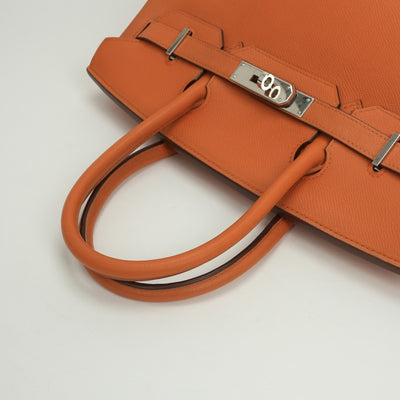エルメス HERMES バーキン30 バーキン 30 バッグ トートバッグ エプソン オレンジ Orange シルバー金具 ヴォーエプソン ハンドバッグ