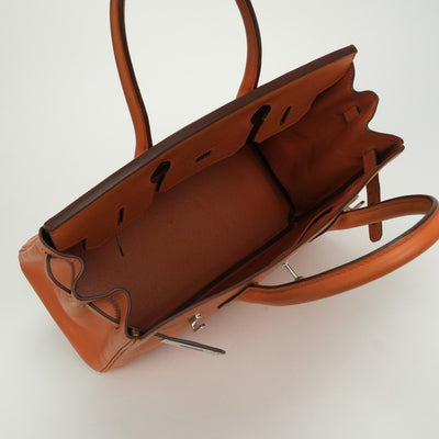 エルメス HERMES バーキン30 バーキン 30 バッグ トートバッグ エプソン オレンジ Orange シルバー金具 ヴォーエプソン ハンドバッグ