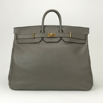 HERMES 爱马仕 OEAU塔克罗55 OEAU塔克罗55 Personal order 特别的OEAUDAR BAG TOTE BAG TODO ETAN灰金色硬件Birkin 55