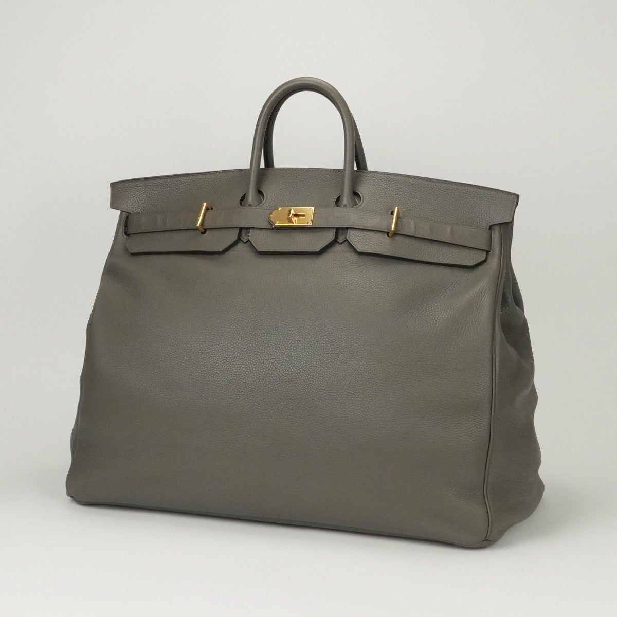 HERMES 爱马仕 OEAU塔克罗55 OEAU塔克罗55 Personal order 特别的OEAUDAR BAG TOTE BAG TODO ETAN灰金色硬件Birkin 55