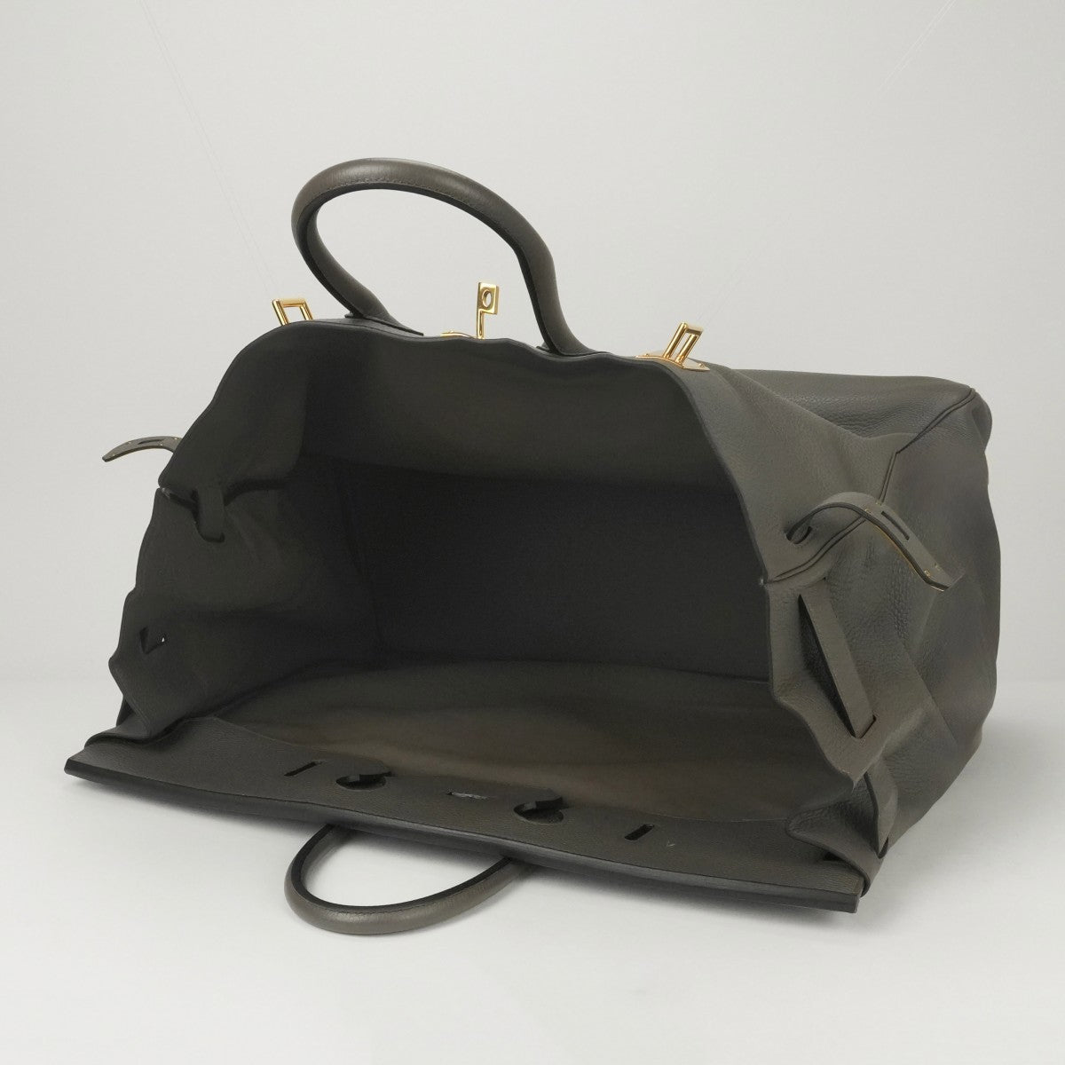 HERMES 爱马仕 OEAU塔克罗55 OEAU塔克罗55 Personal order 特别的OEAUDAR BAG TOTE BAG TODO ETAN灰金色硬件Birkin 55
