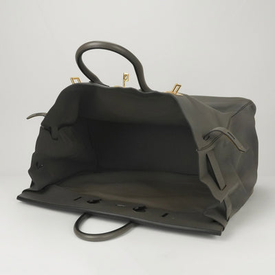 HERMES 爱马仕 OEAU塔克罗55 OEAU塔克罗55 Personal order 特别的OEAUDAR BAG TOTE BAG TODO ETAN灰金色硬件Birkin 55
