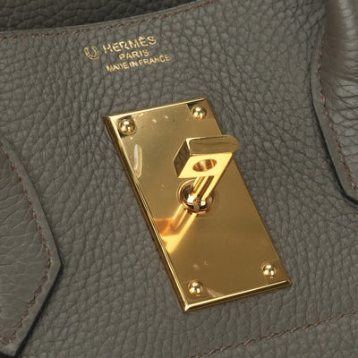 HERMES 爱马仕 OEAU塔克罗55 OEAU塔克罗55 Personal order 特别的OEAUDAR BAG TOTE BAG TODO ETAN灰金色硬件Birkin 55