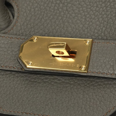 HERMES 爱马仕 OEAU塔克罗55 OEAU塔克罗55 Personal order 特别的OEAUDAR BAG TOTE BAG TODO ETAN灰金色硬件Birkin 55