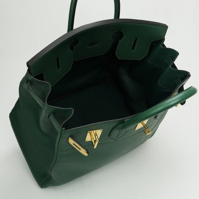 エルメス HERMES オータクロア40 オータクロア 40 バッグ トートバッグ アルデンヌ グリーン Green 緑 ゴールド金具 ハンドバッグ