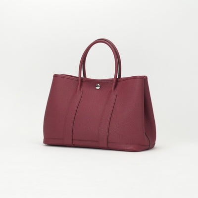 HERMES 爱马仕 Garden party TPM Garden party TPM Garden party 30 Garden party 包，手提袋，乡村胭脂灰，红色，红色，银色配件，手袋