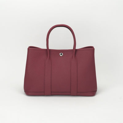 HERMES 爱马仕 Garden party TPM Garden party TPM Garden party 30 Garden party 包，手提袋，乡村胭脂灰，红色，红色，银色配件，手袋