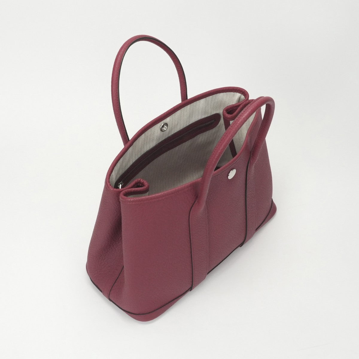 HERMES 爱马仕 Garden party TPM Garden party TPM Garden party 30 Garden party 包，手提袋，乡村胭脂灰，红色，红色，银色配件，手袋