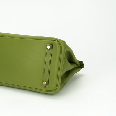 HERMES HERMES Birkin 30 Birkin 30 Bag Tote Bag Swift Anise Green Green Green Gold Hardware Vo Swift