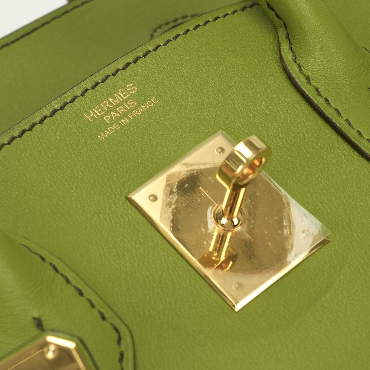 HERMES HERMES Birkin 30 Birkin 30 Bag Tote Bag Swift Anise Green Green Green Gold Hardware Vo Swift
