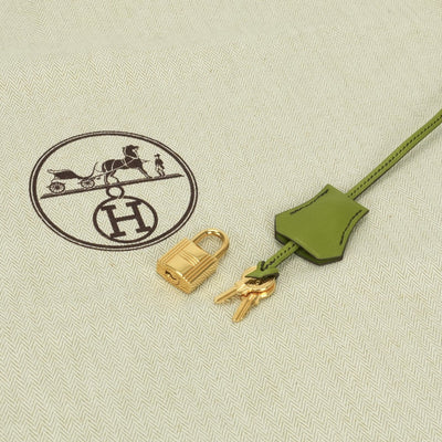 HERMES HERMES Birkin 30 Birkin 30 Bag Tote Bag Swift Anise Green Green Green Gold Hardware Vo Swift