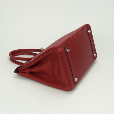 エルメス HERMES バーキン30 バーキン 30 バッグ トートバッグ エプソン ルージュカザック Rouge Casaque レッド red 赤 シルバー金具 ハンドバッグ
