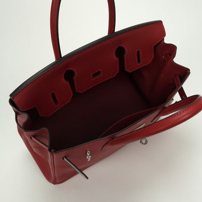 エルメス HERMES バーキン30 バーキン 30 バッグ トートバッグ エプソン ルージュカザック Rouge Casaque レッド red 赤 シルバー金具 ハンドバッグ