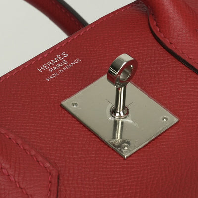 エルメス HERMES バーキン30 バーキン 30 バッグ トートバッグ エプソン ルージュカザック Rouge Casaque レッド red 赤 シルバー金具 ハンドバッグ