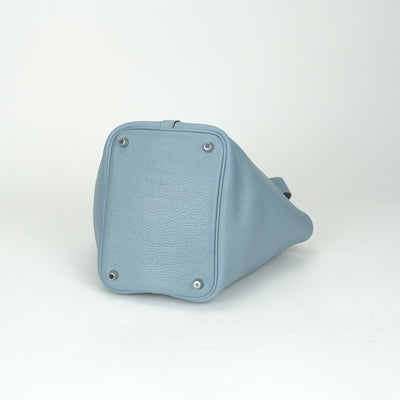 エルメス HERMES ピコタンロックPM ピコタンPM ピコタンロック18 ブルーリン バッグ トートバッグ トリヨンクレマンス ブルーラン ブルー 青 シルバー金具