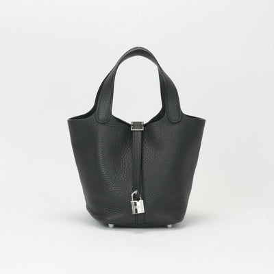 エルメス HERMES ピコタンロックPM ピコタンロック PM ピコタンPM ピコタンロック18 バッグ トートバッグ トリヨンクレマンス ノワール ブラック 黒 シルバー金具