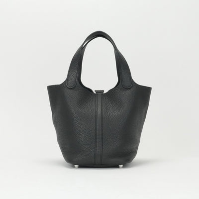 エルメス HERMES ピコタンロックPM ピコタンロック PM ピコタンPM ピコタンロック18 バッグ トートバッグ トリヨンクレマンス ノワール ブラック 黒 シルバー金具