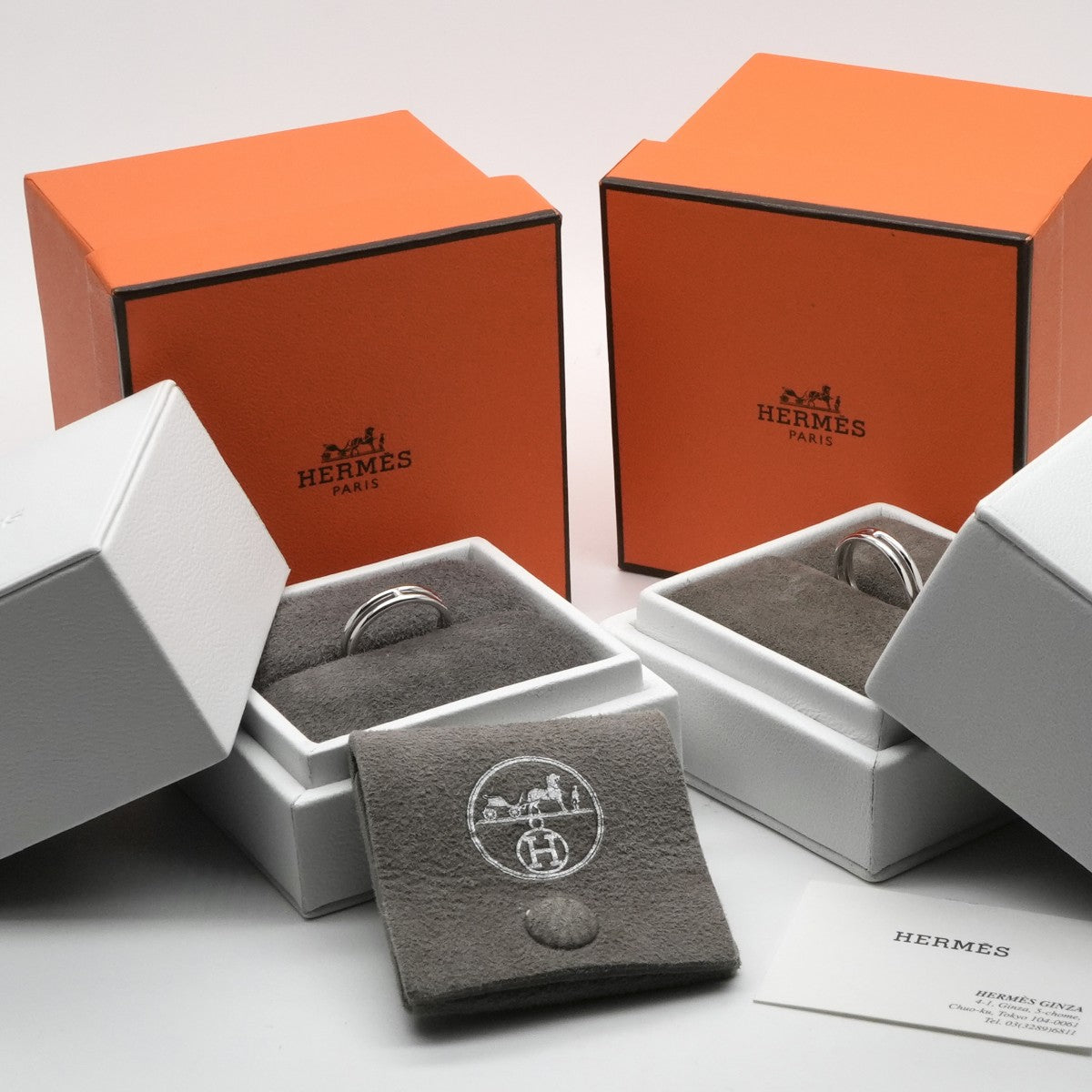 HERMES HERMES Wedding Ring Arianne Ring 750WG Silver Wedding Ring Marriage Ring White Gold