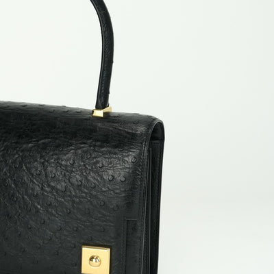 エルメス HERMES ピアノ ピアノ 25 バッグ トートバッグ ノワール ブラック 黒 ゴールド金具