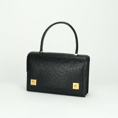 エルメス HERMES ピアノ ピアノ 25 バッグ トートバッグ ノワール ブラック 黒 ゴールド金具