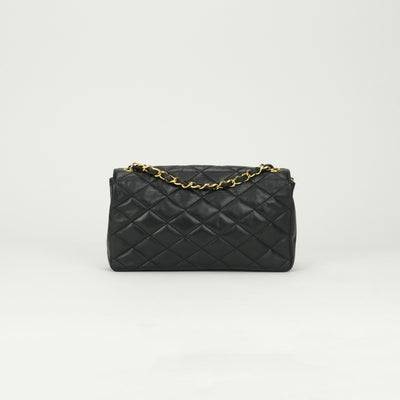 CHANEL 샤넬 Matelass? 가방 숄더 가방 램스킨 블랙 골드 하드웨어 체인 어깨 가방 큰 코코 마크 큰 코코