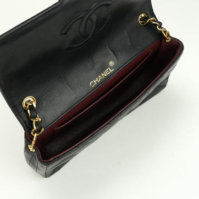 CHANEL 샤넬 Matelass? 가방 숄더 가방 램스킨 블랙 골드 하드웨어 체인 어깨 가방 큰 코코 마크 큰 코코