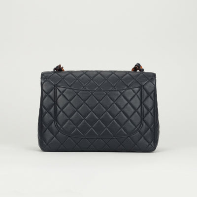 シャネル CHANEL マトラッセ30 デカマトラッセ マトラッセ 30 バッグ ショルダーバッグ ラムスキン ネイビー 紺 青 べっこう色 べっこう柄