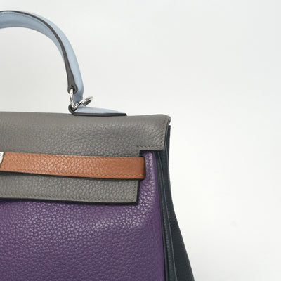 エルメス HERMES ケリー32 ケリー 32 アルルカン バッグ トートバッグ ショルダーバッグ トリヨンクレマンス ウルトラバイオレット エタン ブルーラン ゴールド エトゥープ ブルーオブスキュール ブルー パープル グレー ブラウン 紫 青 茶 シルバー金具 ハンドバッグ 2way V字金具 内縫い