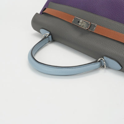 エルメス HERMES ケリー32 ケリー 32 アルルカン バッグ トートバッグ ショルダーバッグ トリヨンクレマンス ウルトラバイオレット エタン ブルーラン ゴールド エトゥープ ブルーオブスキュール ブルー パープル グレー ブラウン 紫 青 茶 シルバー金具 ハンドバッグ 2way V字金具 内縫い
