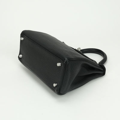 エルメス HERMES ケリー25 バッグ トートバッグ ショルダーバッグ トゴ ノワール ブラック Black 黒 シルバー金具 ショルダーバッグ ハンドバッグ V字金具