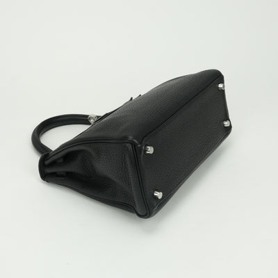エルメス HERMES ケリー25 バッグ トートバッグ ショルダーバッグ トゴ ノワール ブラック Black 黒 シルバー金具 ショルダーバッグ ハンドバッグ V字金具