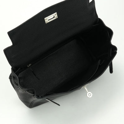 エルメス HERMES ケリー25 バッグ トートバッグ ショルダーバッグ トゴ ノワール ブラック Black 黒 シルバー金具 ショルダーバッグ ハンドバッグ V字金具