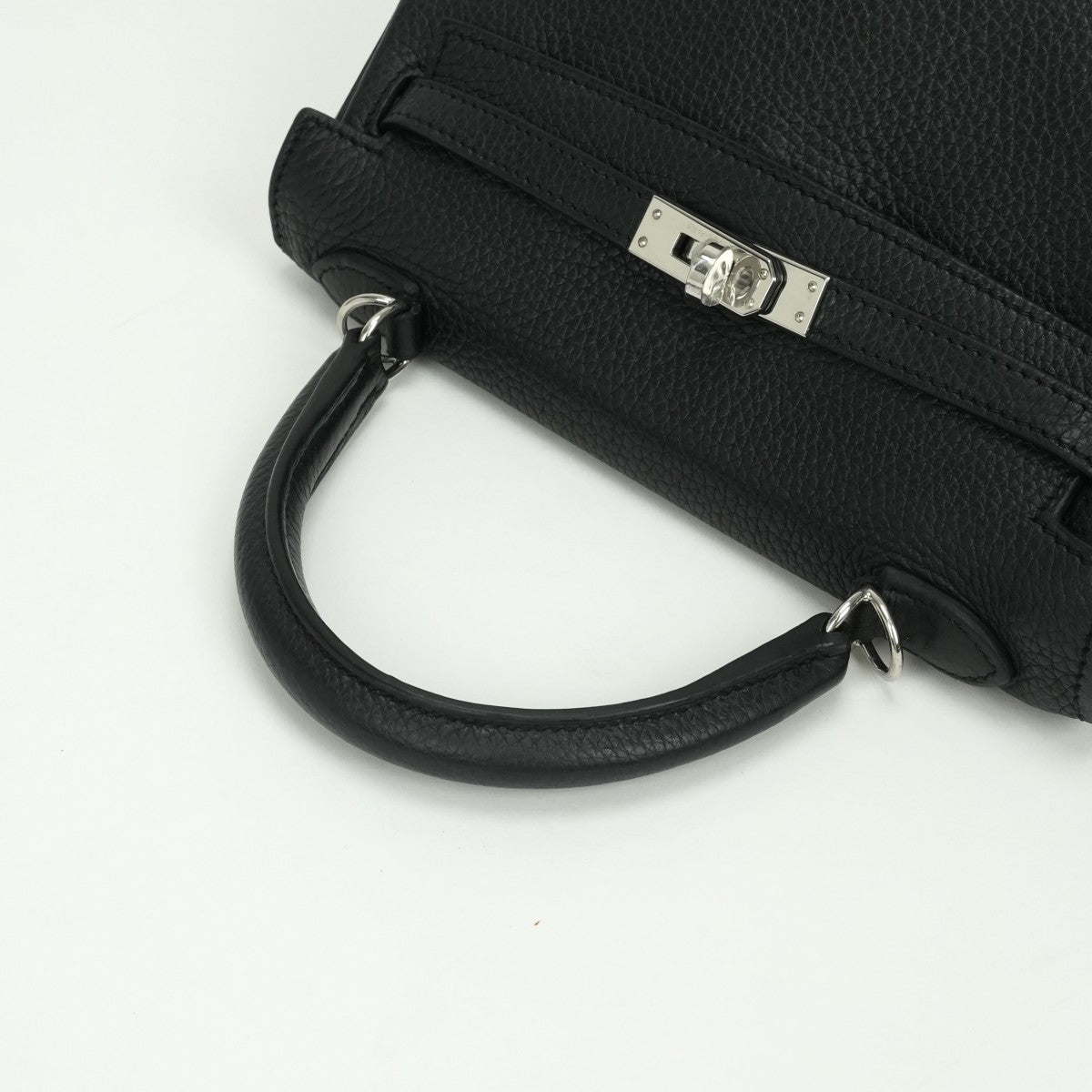 エルメス HERMES ケリー25 バッグ トートバッグ ショルダーバッグ トゴ ノワール ブラック Black 黒 シルバー金具 ショルダーバッグ ハンドバッグ V字金具