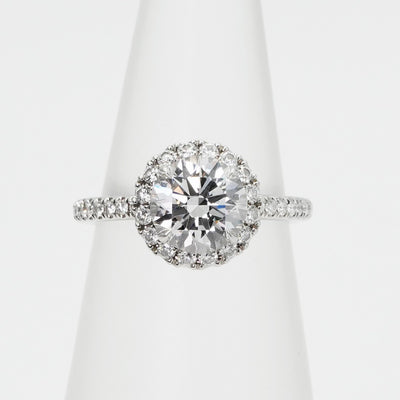 HARRY WINSTON HARRY WINSTON Round Cut Micro Pave Ring Round Cut Micro Pave Ring The One by Harry Winston Ring Pt950 Silver Diamond Ring Engagement Ring Platinum