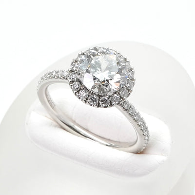 HARRY WINSTON HARRY WINSTON Round Cut Micro Pave Ring Round Cut Micro Pave Ring The One by Harry Winston Ring Pt950 Silver Diamond Ring Engagement Ring Platinum