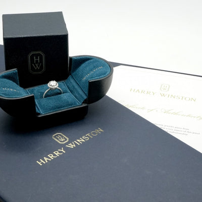 HARRY WINSTON HARRY WINSTON Round Cut Micro Pave Ring Round Cut Micro Pave Ring The One by Harry Winston Ring Pt950 Silver Diamond Ring Engagement Ring Platinum